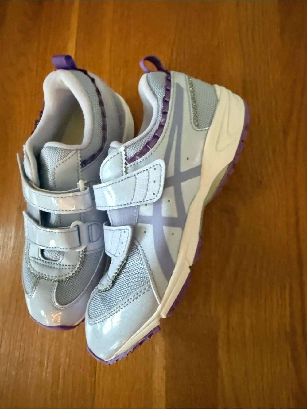 Kids ASICS Athletic Shoes with Hook-and-Loop Straps